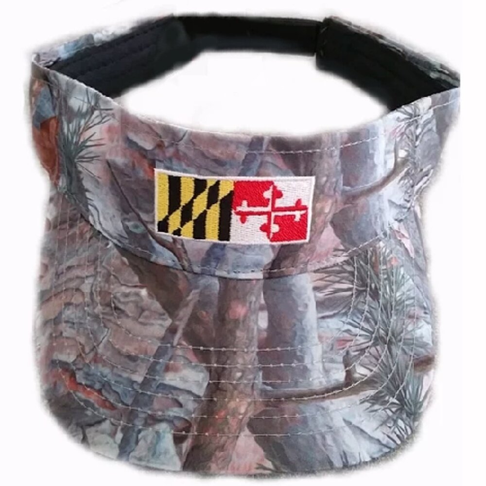 Maryland Flag Camo Visor Hat NEW Fast Ship